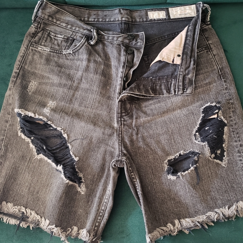 Allsaints women denim Carson boyfriend shorts sz31